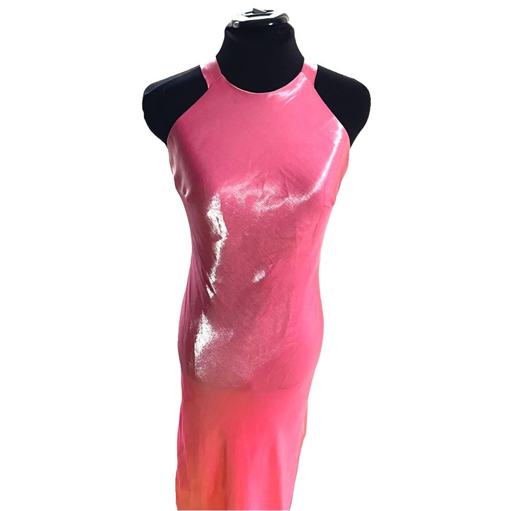 Pink prom dress vintage Cache size 4 absolutely stunning dress see video! - Picture 4 of 16